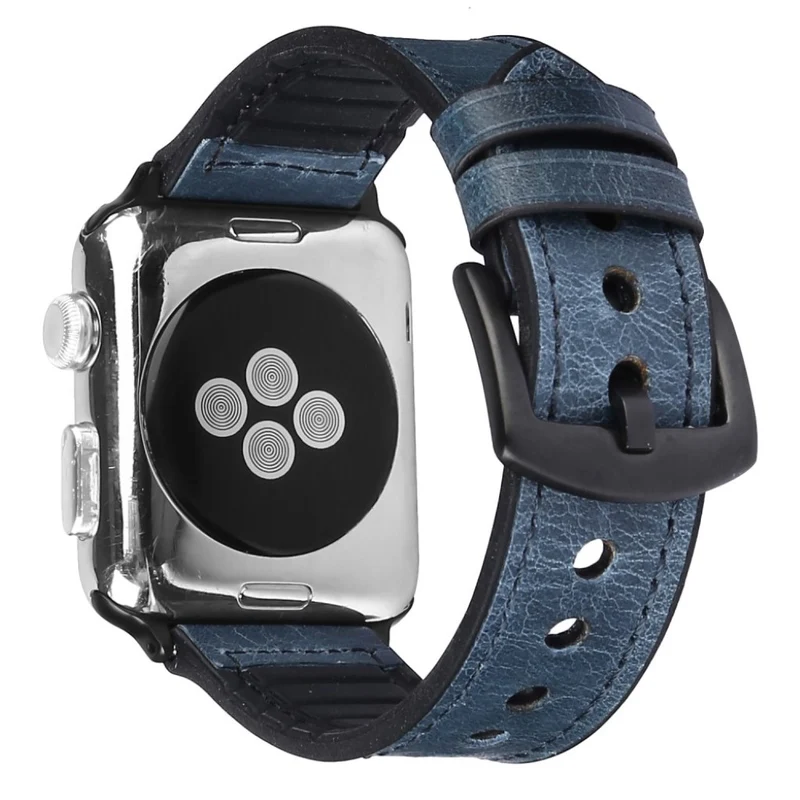 Apple Watch Series 5 40mm Echtes Leder und Silikon / TPU armband