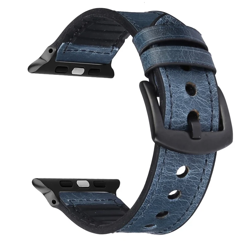 Apple Watch Series 5 40mm Echtes Leder und Silikon / TPU armband