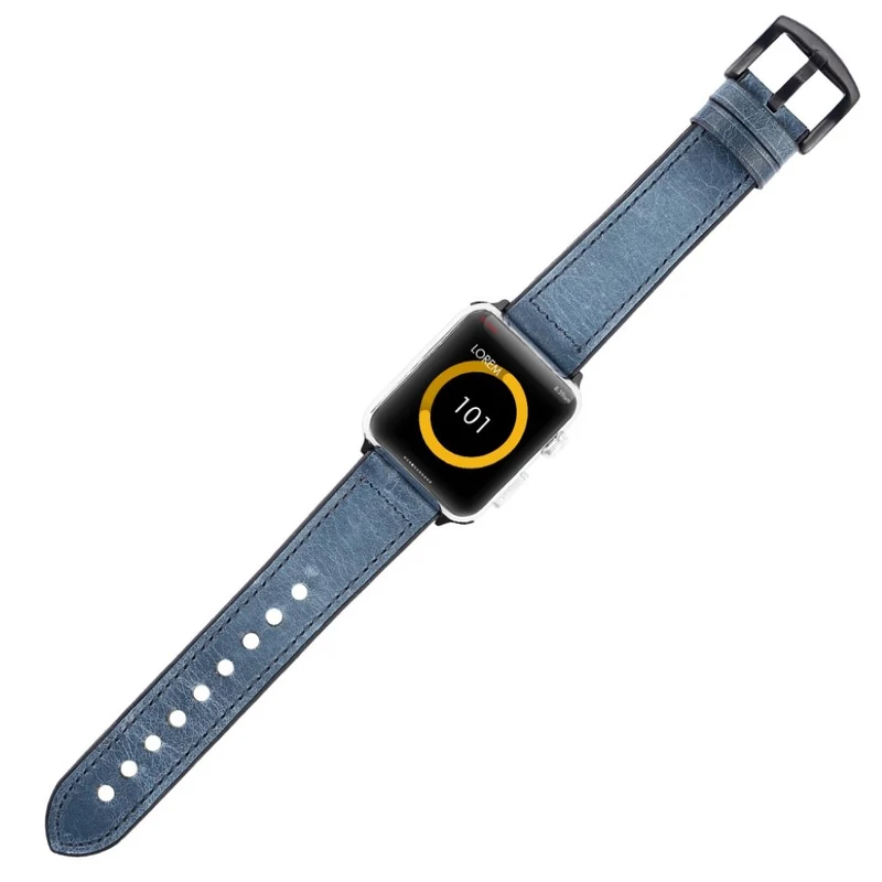 Apple Watch Series 5 40mm Echtes Leder und Silikon / TPU armband