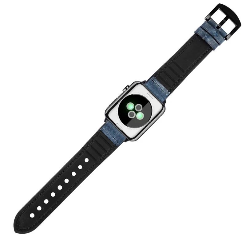 Apple Watch Series 5 40mm Echtes Leder und Silikon / TPU armband