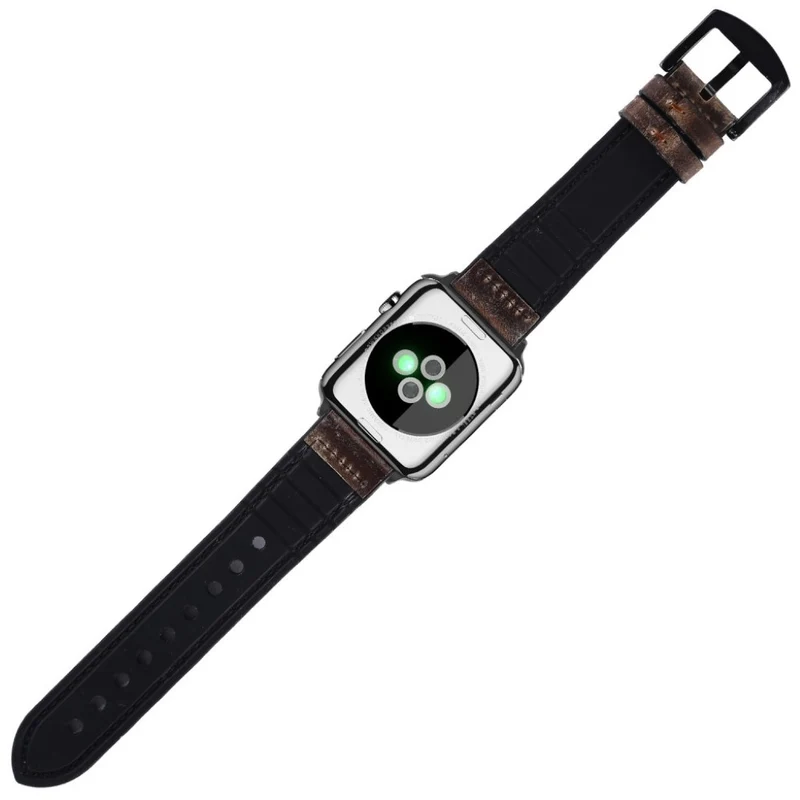 Apple Watch Series 5 40mm Echtes Leder und Silikon / TPU armband