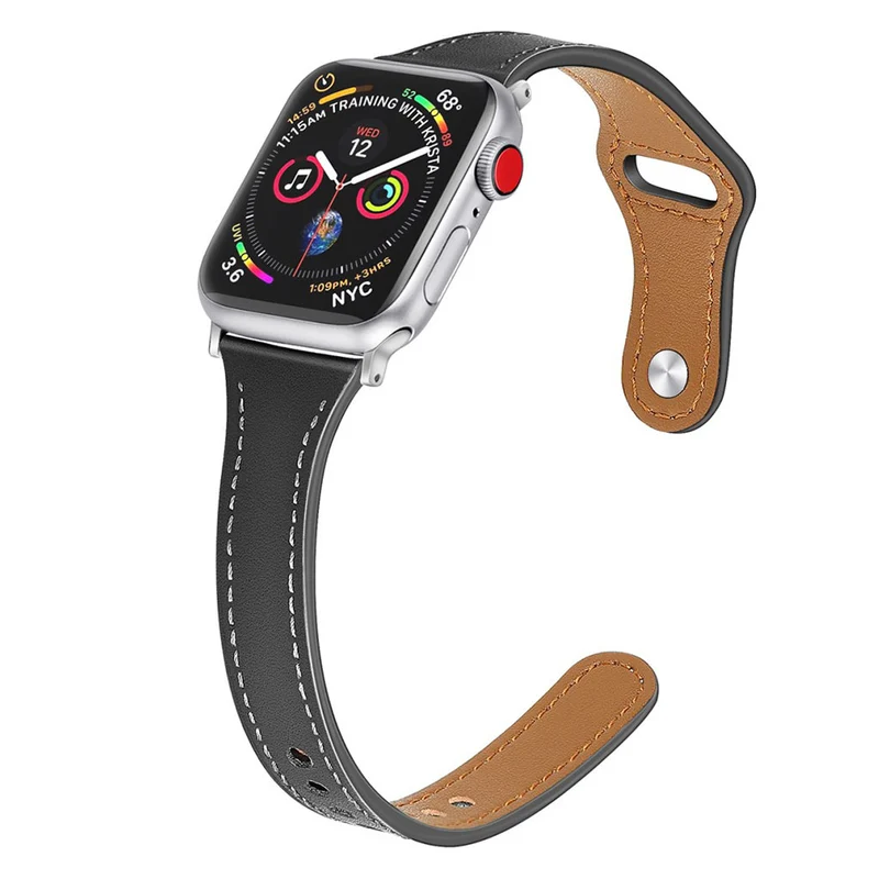 Sehr robust Apple Watch Series 5 40mm Echtes Leder armband