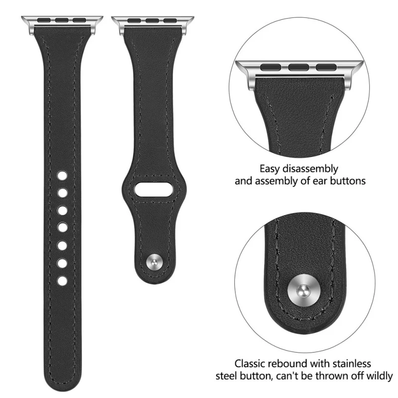 Sehr robust Apple Watch Series 5 40mm Echtes Leder armband