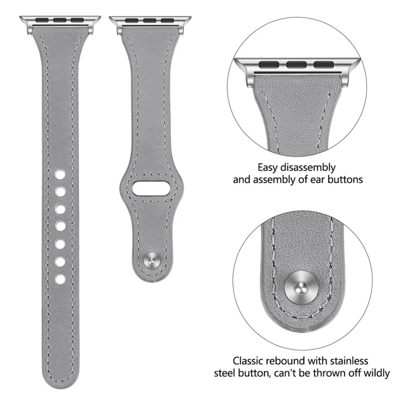 Sehr robust Apple Watch Series 5 40mm Echtes Leder armband