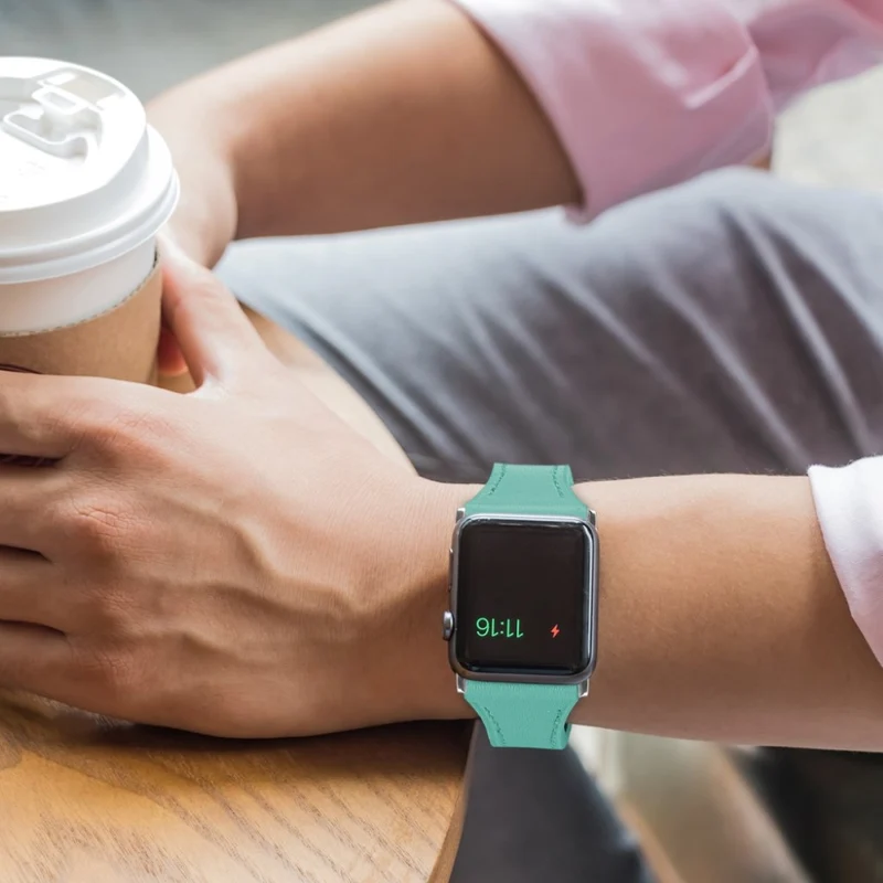 Sehr robust Apple Watch Series 5 40mm Echtes Leder armband