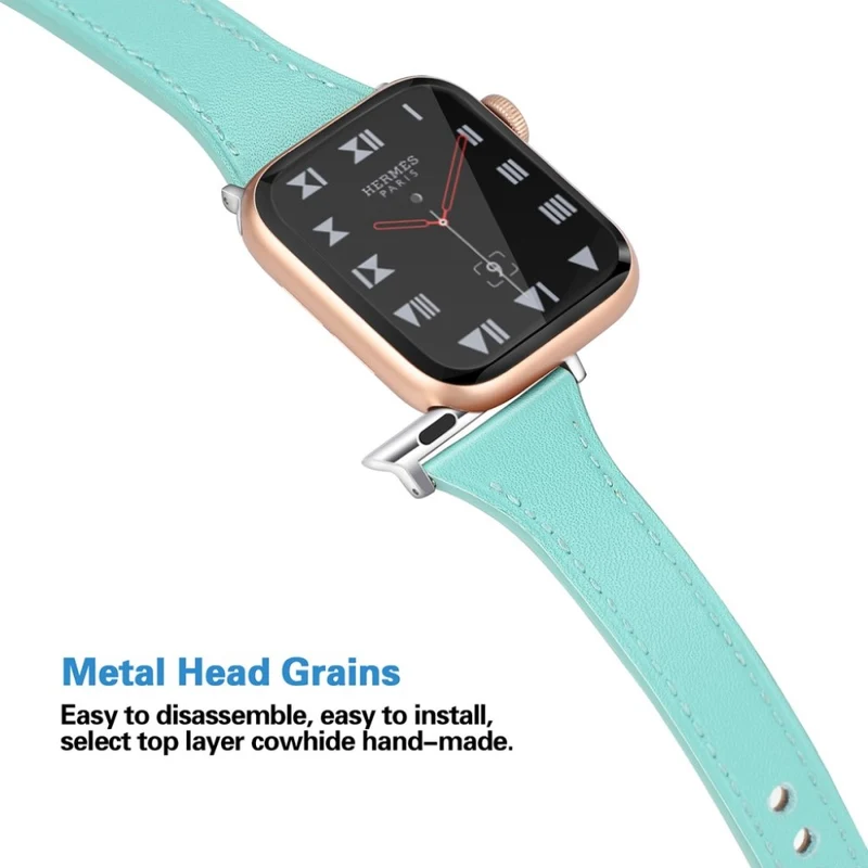 Sehr robust Apple Watch Series 5 40mm Echtes Leder armband