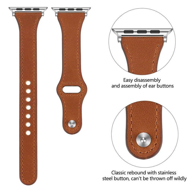 Sehr robust Apple Watch Series 5 40mm Echtes Leder armband