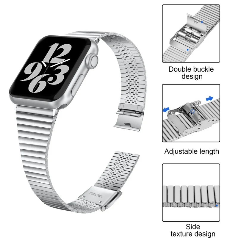 Sehr bequem Apple Watch Series 7 45mm Metall armband