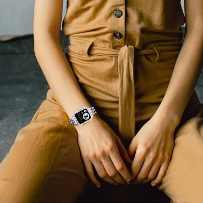Stark Apple Watch Series 7 41mm Metall und Strass armband