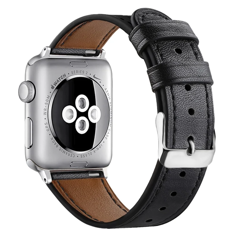 Bequem Apple Watch Series 7 45mm Echtes Leder armband