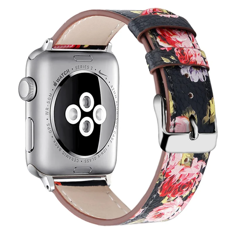 Bequem Apple Watch Series 7 45mm Echtes Leder armband