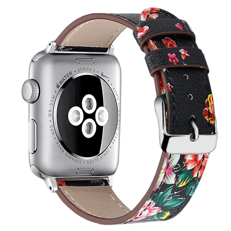 Bequem Apple Watch Series 7 45mm Echtes Leder armband