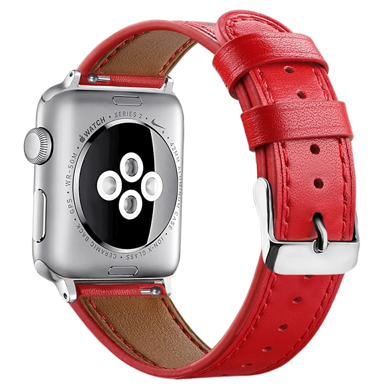 Bequem Apple Watch Series 7 45mm Echtes Leder armband