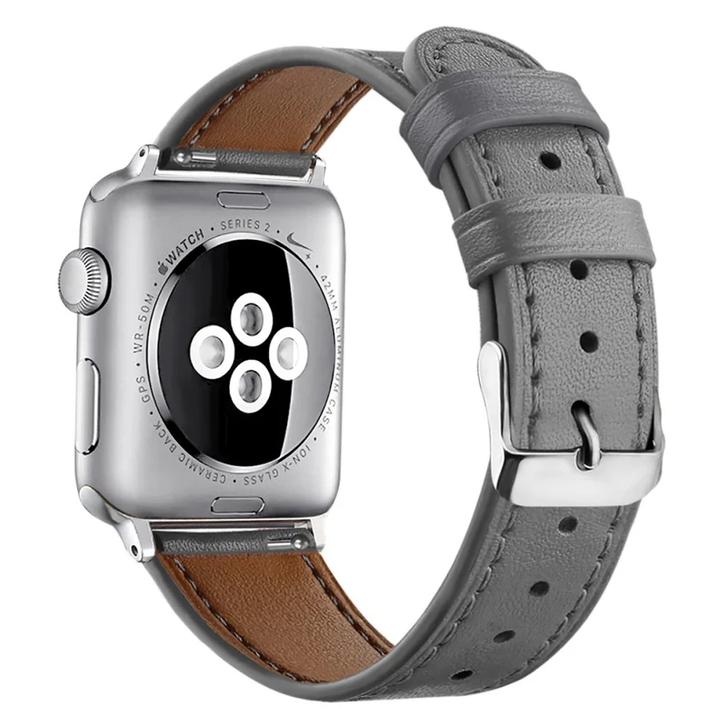 Bequem Apple Watch Series 7 45mm Echtes Leder armband