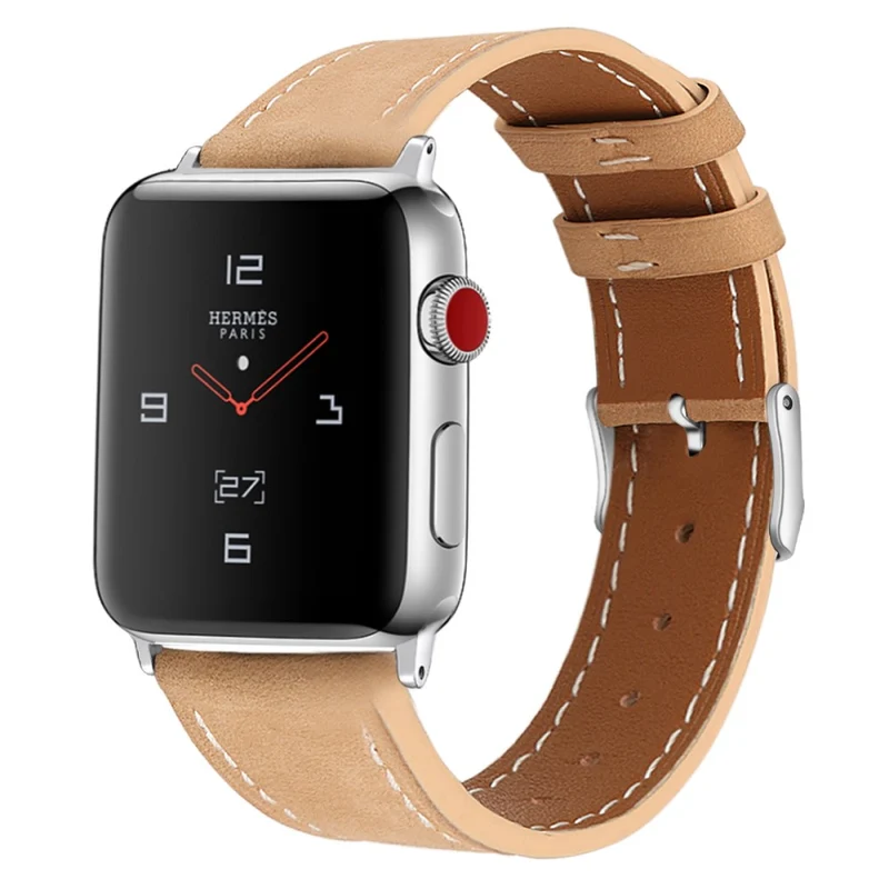 Bequem Apple Watch Series 7 45mm Echtes Leder armband