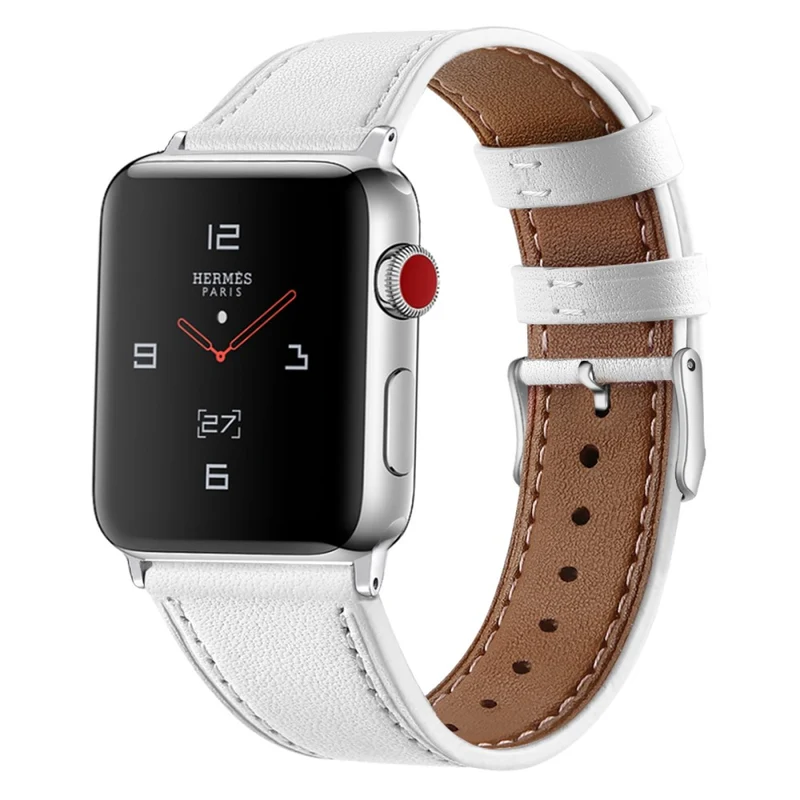 Bequem Apple Watch Series 7 45mm Echtes Leder armband