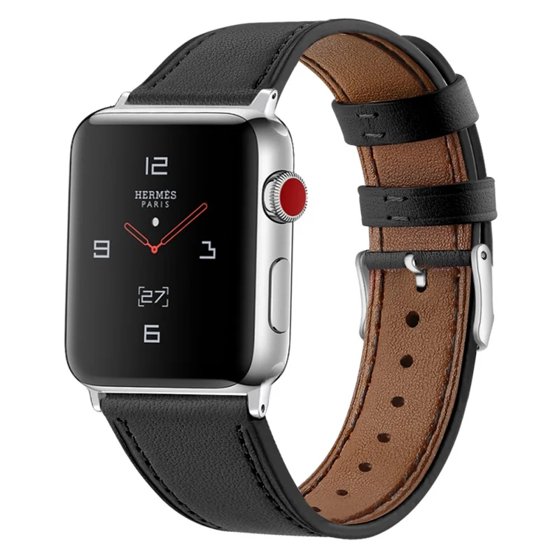 Bequem Apple Watch Series 7 45mm Echtes Leder armband
