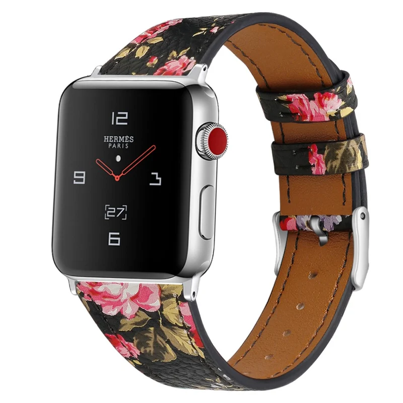 Bequem Apple Watch Series 7 45mm Echtes Leder armband