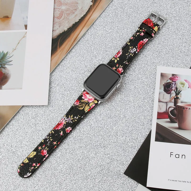 Bequem Apple Watch Series 7 45mm Echtes Leder armband