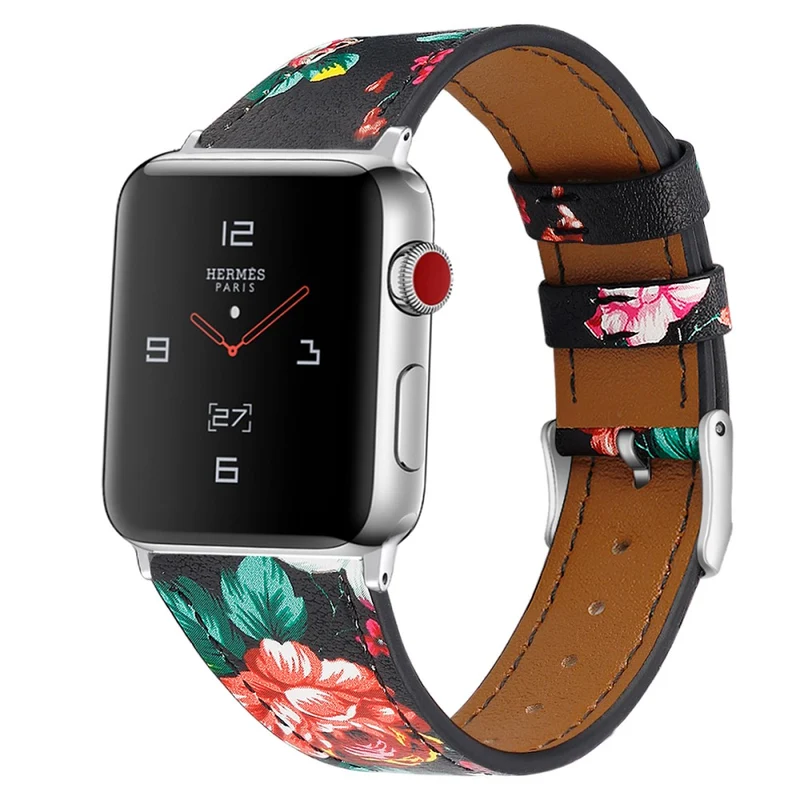 Bequem Apple Watch Series 7 45mm Echtes Leder armband