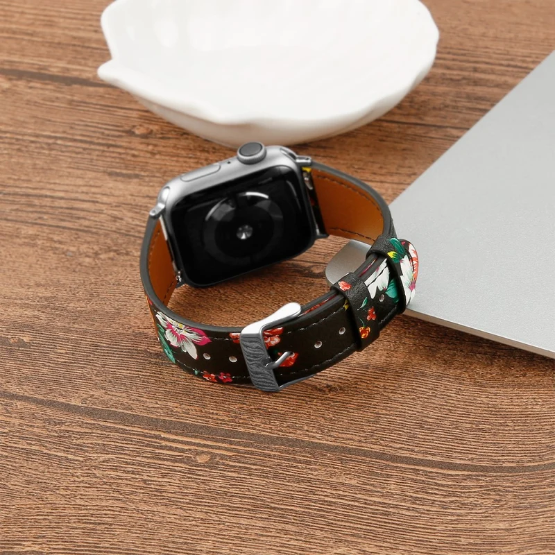 Bequem Apple Watch Series 7 45mm Echtes Leder armband