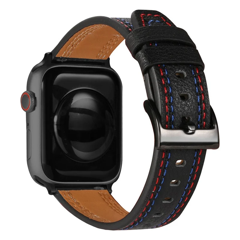 Mega haltbar Apple Watch Series 7 41mm Echtes Leder armband