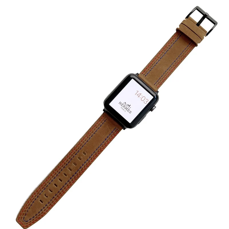 Mega haltbar Apple Watch Series 7 41mm Echtes Leder armband