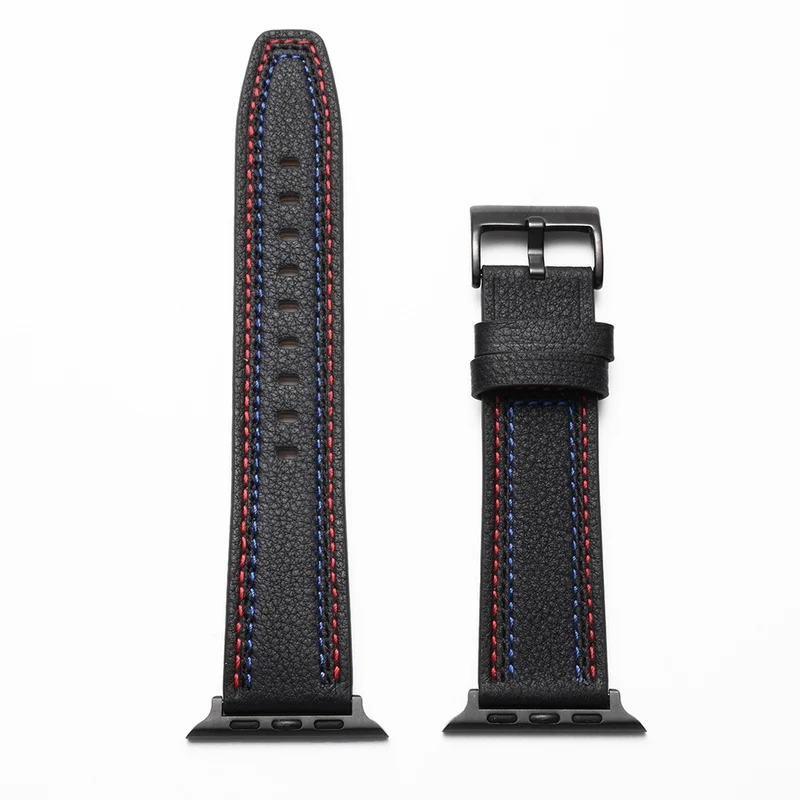 Mega haltbar Apple Watch Series 7 41mm Echtes Leder armband