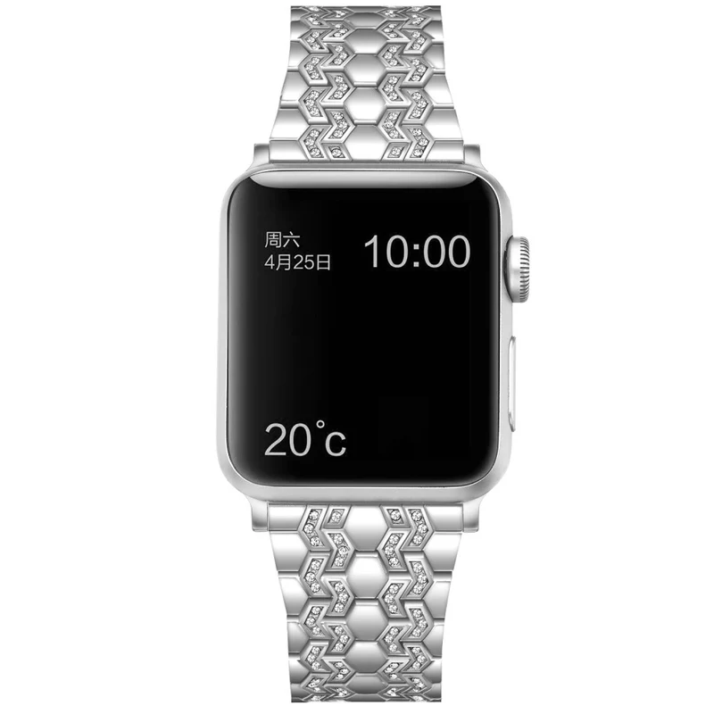 Elegant Apple Watch Series 7 45mm Metall und Strass armband