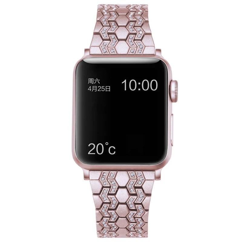 Elegant Apple Watch Series 7 45mm Metall und Strass armband