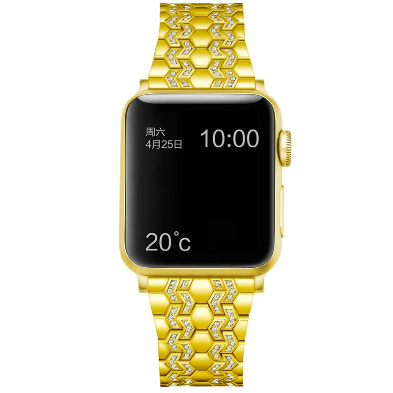 Elegant Apple Watch Series 7 45mm Metall und Strass armband