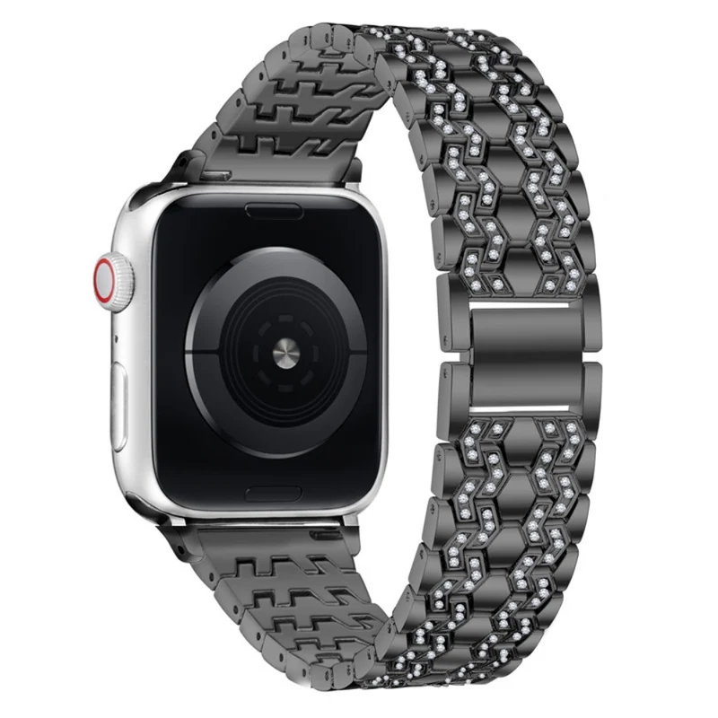 Elegant Apple Watch Series 7 45mm Metall und Strass armband