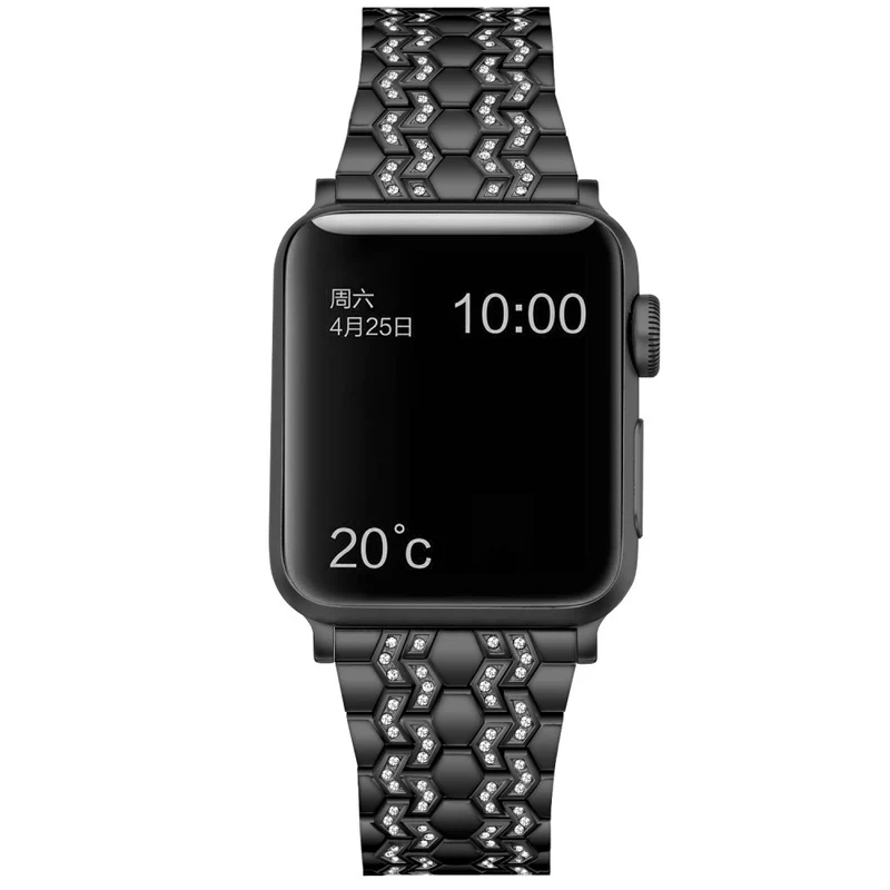 Elegant Apple Watch Series 7 45mm Metall und Strass armband