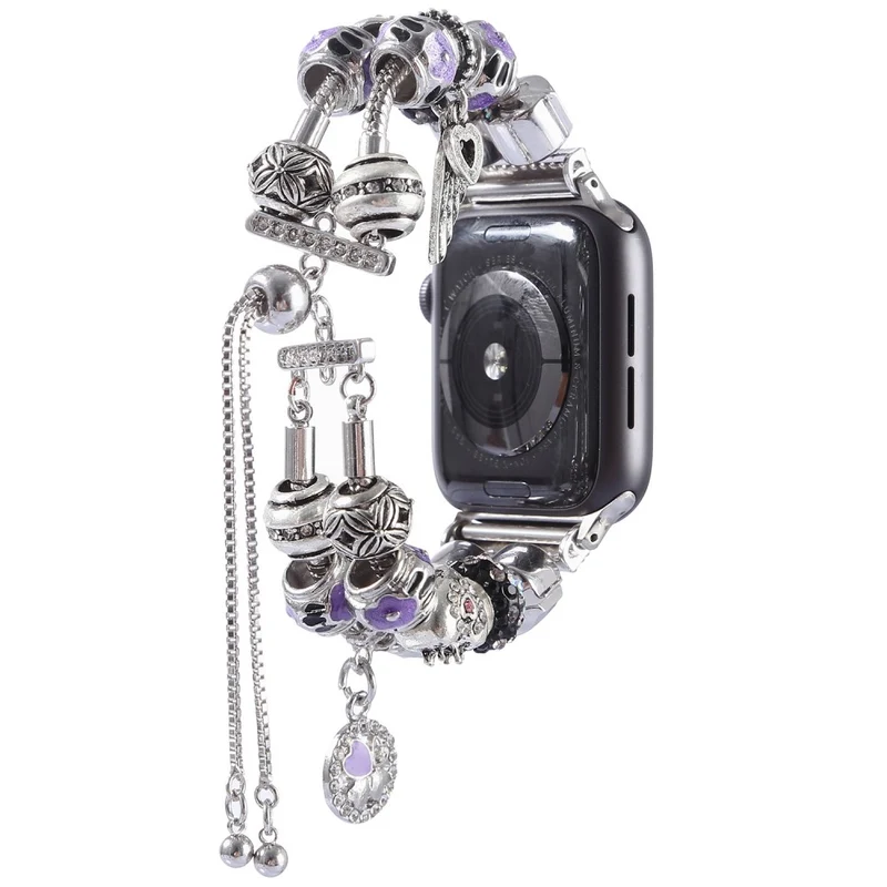 Elegant Apple Watch Series 7 45mm Metall und Strass armband