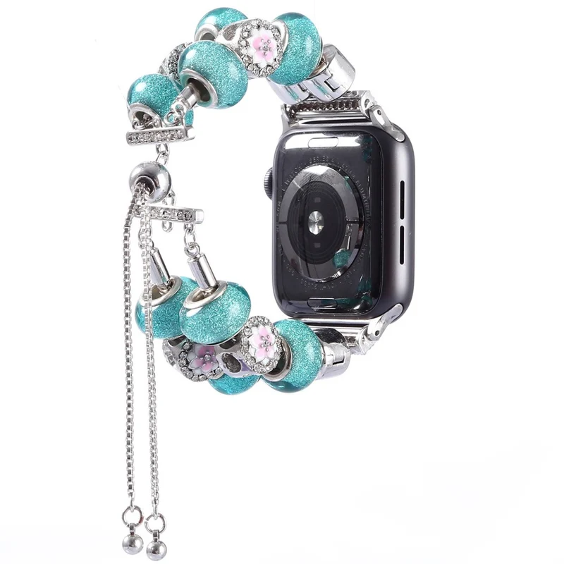Elegant Apple Watch Series 7 45mm Metall und Strass armband
