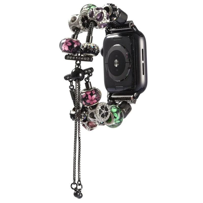 Elegant Apple Watch Series 7 45mm Metall und Strass armband