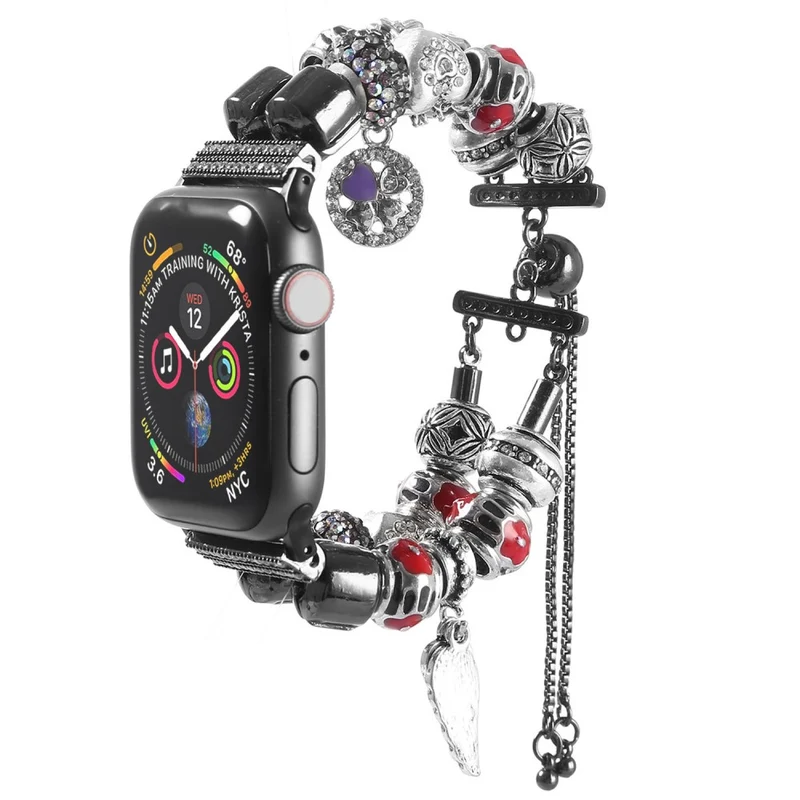 Elegant Apple Watch Series 7 45mm Metall und Strass armband
