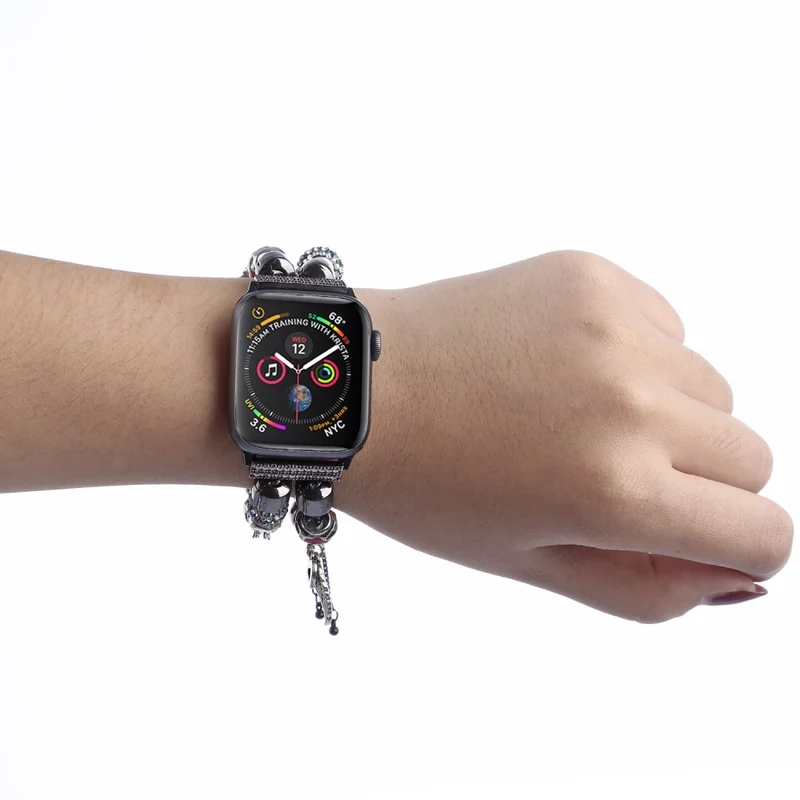 Elegant Apple Watch Series 7 45mm Metall und Strass armband