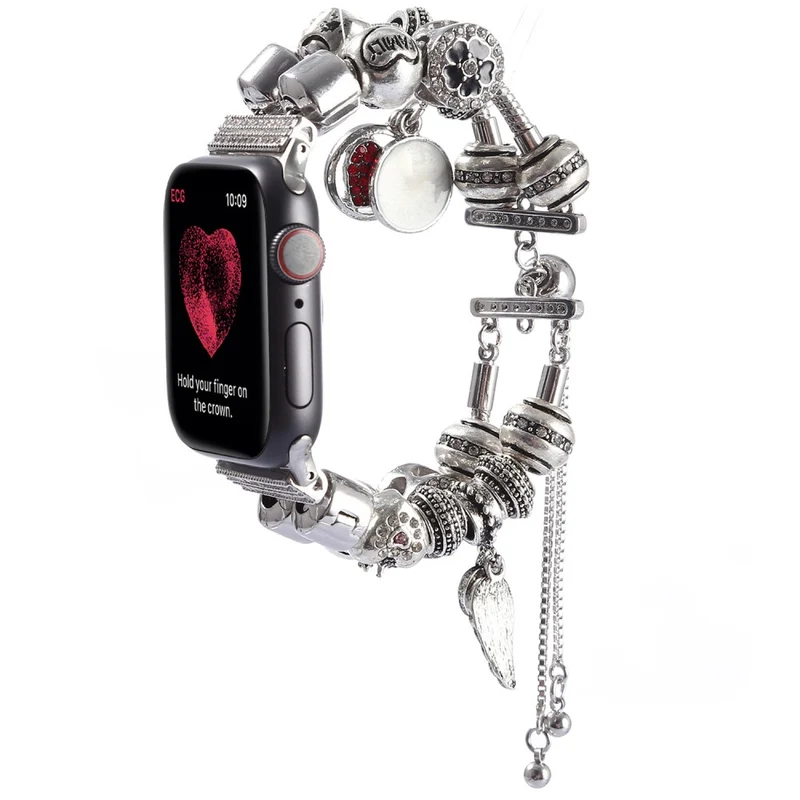 Elegant Apple Watch Series 7 45mm Metall und Strass armband