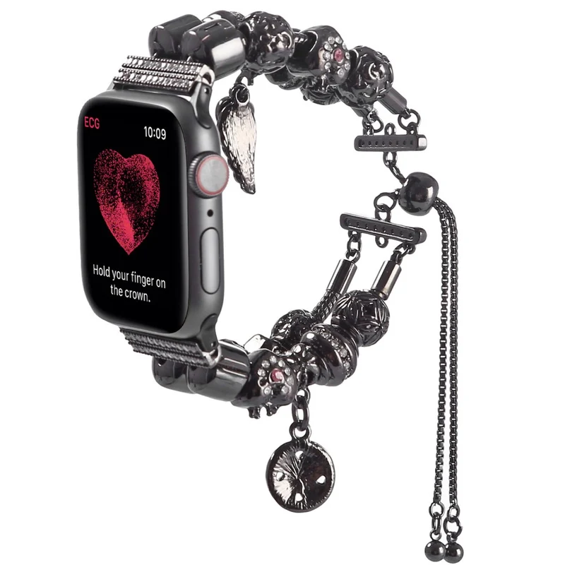Elegant Apple Watch Series 7 45mm Metall und Strass armband