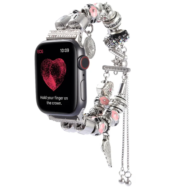 Elegant Apple Watch Series 7 45mm Metall und Strass armband
