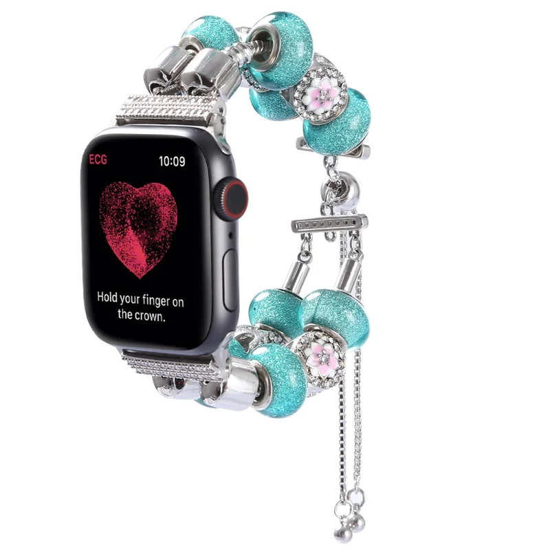 Elegant Apple Watch Series 7 45mm Metall und Strass armband