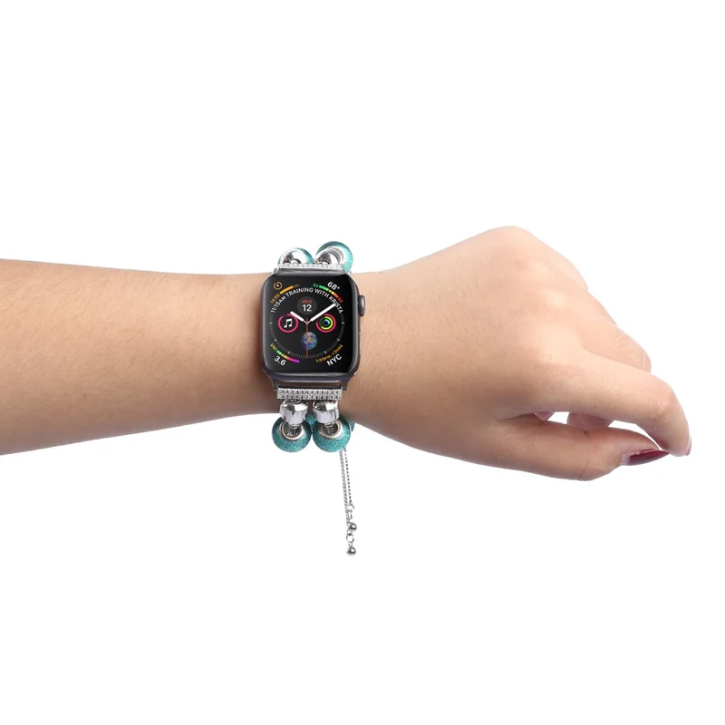 Elegant Apple Watch Series 7 45mm Metall und Strass armband