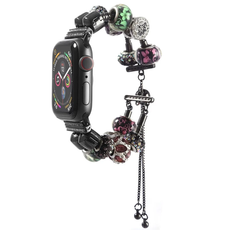 Elegant Apple Watch Series 7 45mm Metall und Strass armband