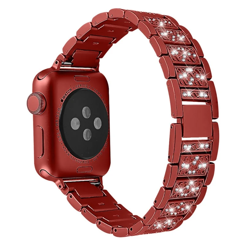 Reizend Apple Watch Series 7 45mm Metall und Strass armband