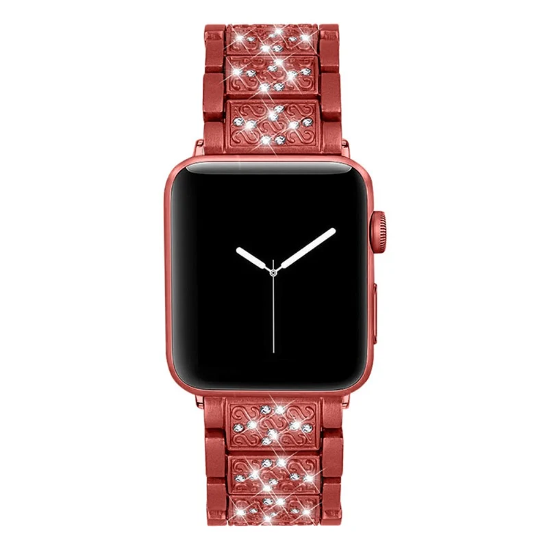 Reizend Apple Watch Series 7 45mm Metall und Strass armband