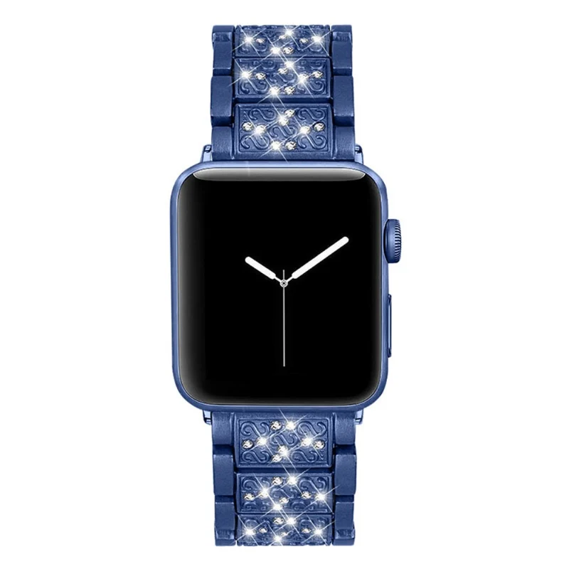 Reizend Apple Watch Series 7 45mm Metall und Strass armband