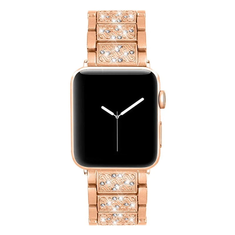 Reizend Apple Watch Series 7 45mm Metall und Strass armband