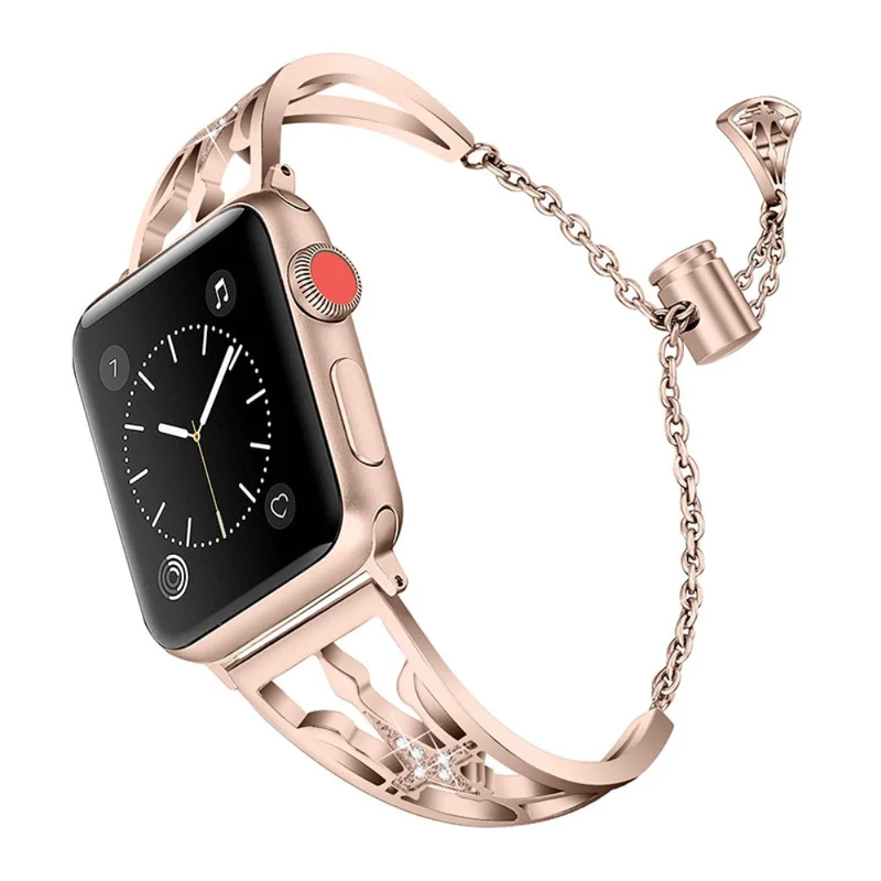 Elegant Apple Watch Series 7 45mm Metall und Strass armband