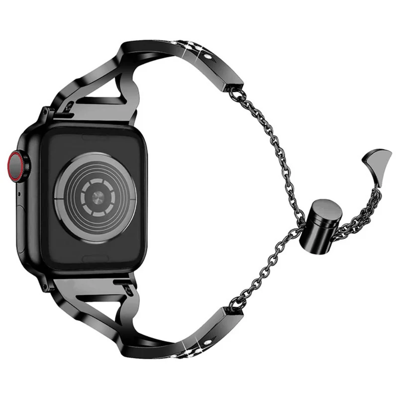 Cool Apple Watch Series 7 45mm Metall und Strass armband